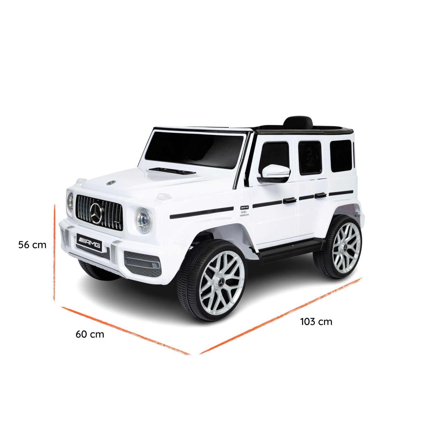 Mercedes G63 AMG Elettrica per Bambini 12V Fuoristrada Bianco
