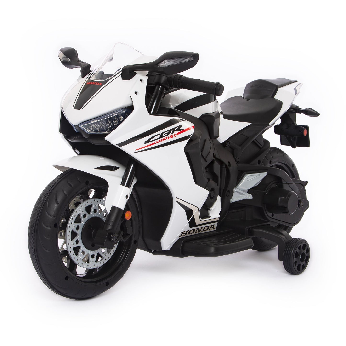 Moto Honda CBR 1000 RR Elettrica per Bambini 12V con Rotelle Bianco