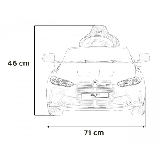 Auto Elettrica per Bambini BMW M4 12V con Telecomando Gialla