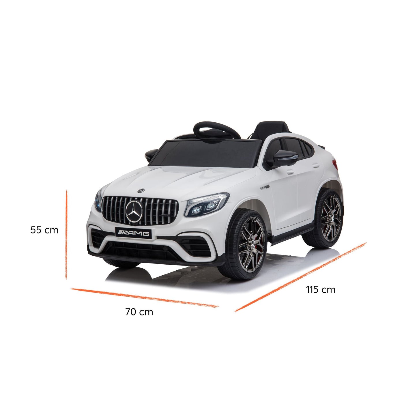 Mercedes GLC AMG Coupé Elettrica per Bambini 12V Bianco