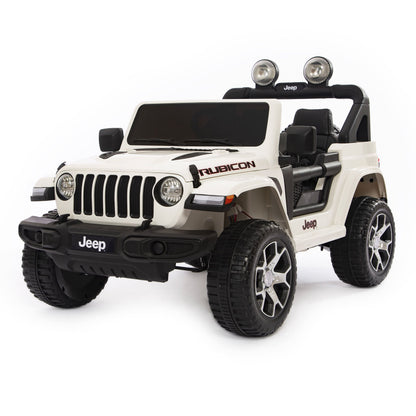 Jeep Wrangler Rubicon Elettrica per Bambini 12V 2 Posti Bianco