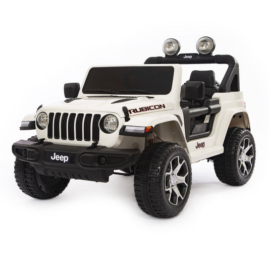 Jeep Wrangler Rubicon Elettrica per Bambini 12V 2 Posti Bianco