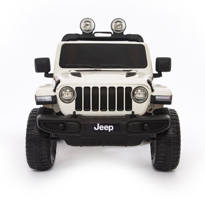 Jeep Wrangler Rubicon Elettrica per Bambini 12V 2 Posti Bianco