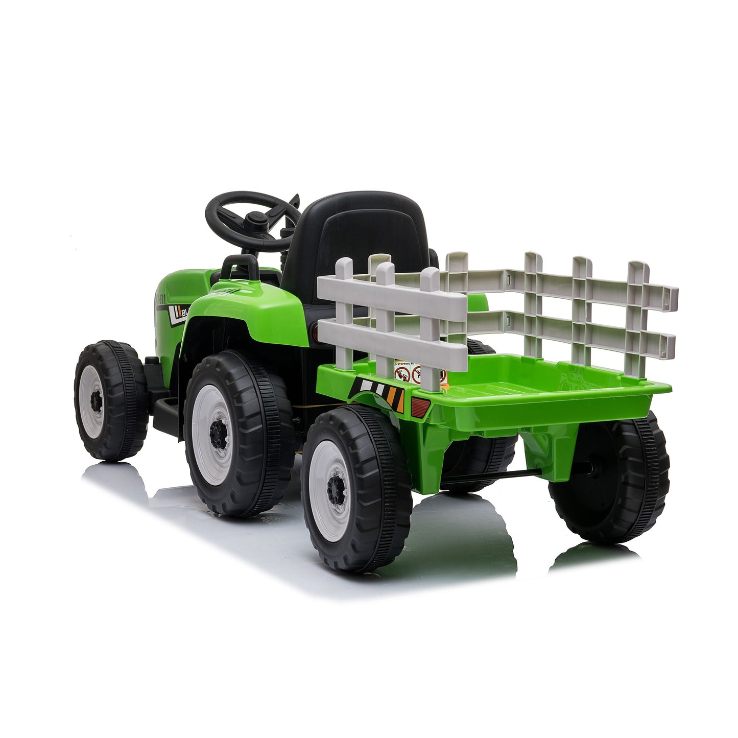 Trattore Elettrico per Bambini 12V con Rimorchio Verde