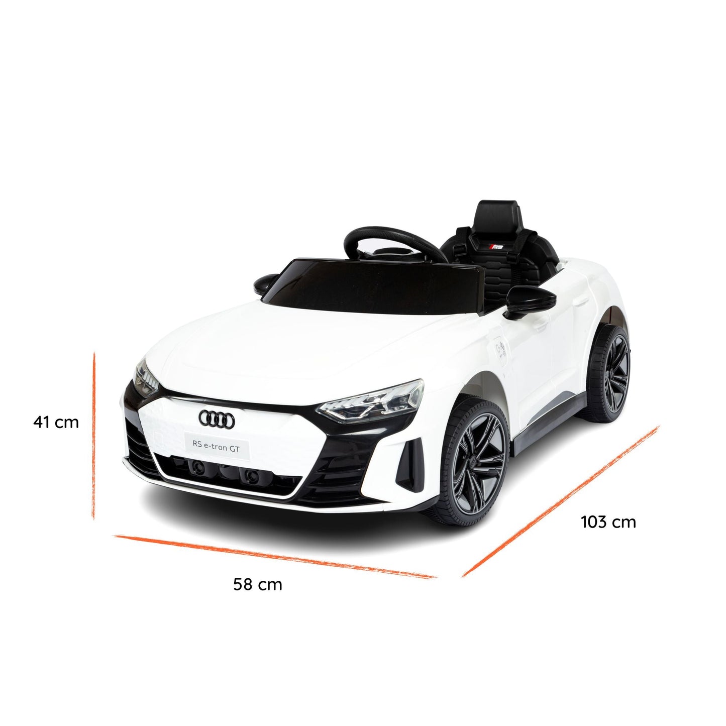Audi RS e-tron GT Elettrica per Bambini 12V Bianco