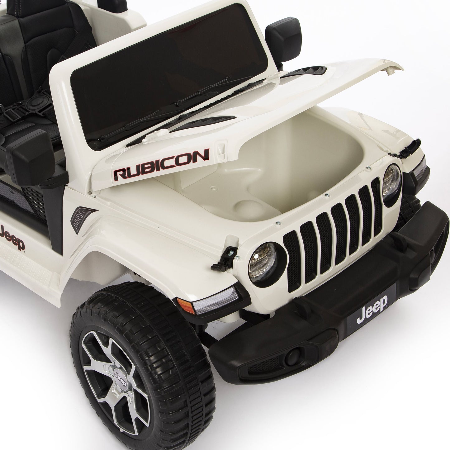 Jeep Wrangler Rubicon Elettrica per Bambini 12V 2 Posti Bianco