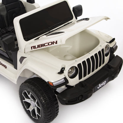 Jeep Wrangler Rubicon Elettrica per Bambini 12V 2 Posti Bianco