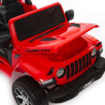 Jeep Wrangler Rubicon Elettrica per Bambini 12V 2 Posti Rosso