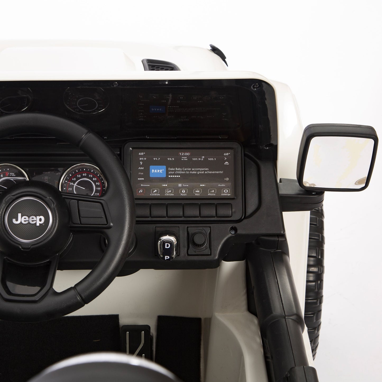Jeep Wrangler Rubicon Elettrica per Bambini 12V 2 Posti Bianco
