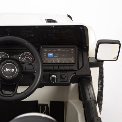 Jeep Wrangler Rubicon Elettrica per Bambini 12V 2 Posti Bianco