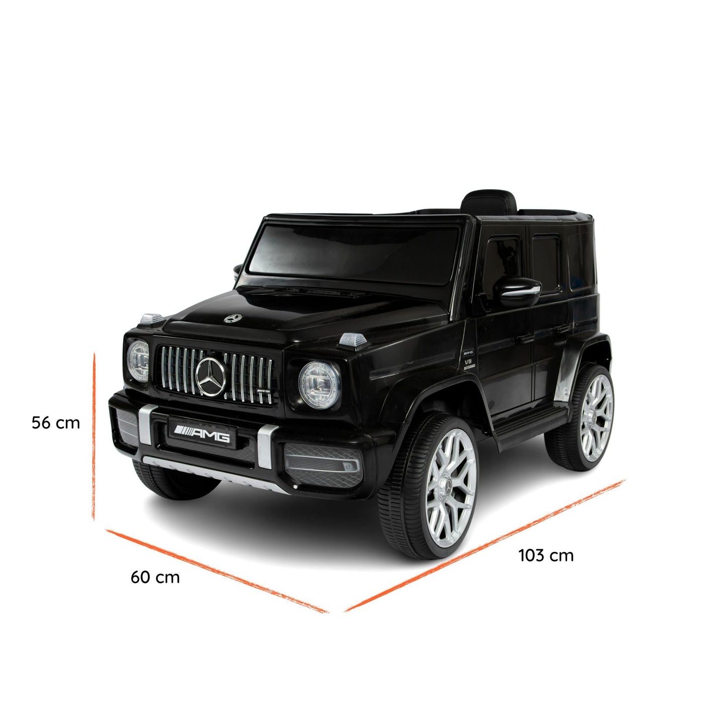 Mercedes G63 AMG Elettrica per Bambini 12V Fuoristrada Nero