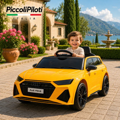 Auto Elettrica per Bambini Audi RS6 BRD-2118 12V Gialla