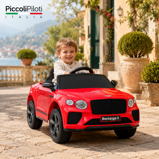 Auto Elettrica per Bambini Bentley Bentayga S 12V con Telecomando Rossa
