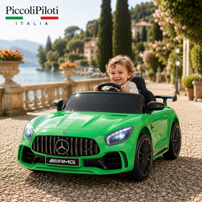 Auto Elettrica per Bambini Mercedes AMG GT R 12V con Telecomando Verde
