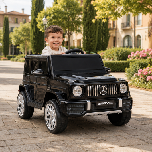 Mercedes G63 AMG Elettrica per Bambini 12V Fuoristrada Nero