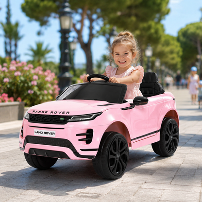Range Rover Evoque Elettrica per Bambini 12V con Schermo Rosa