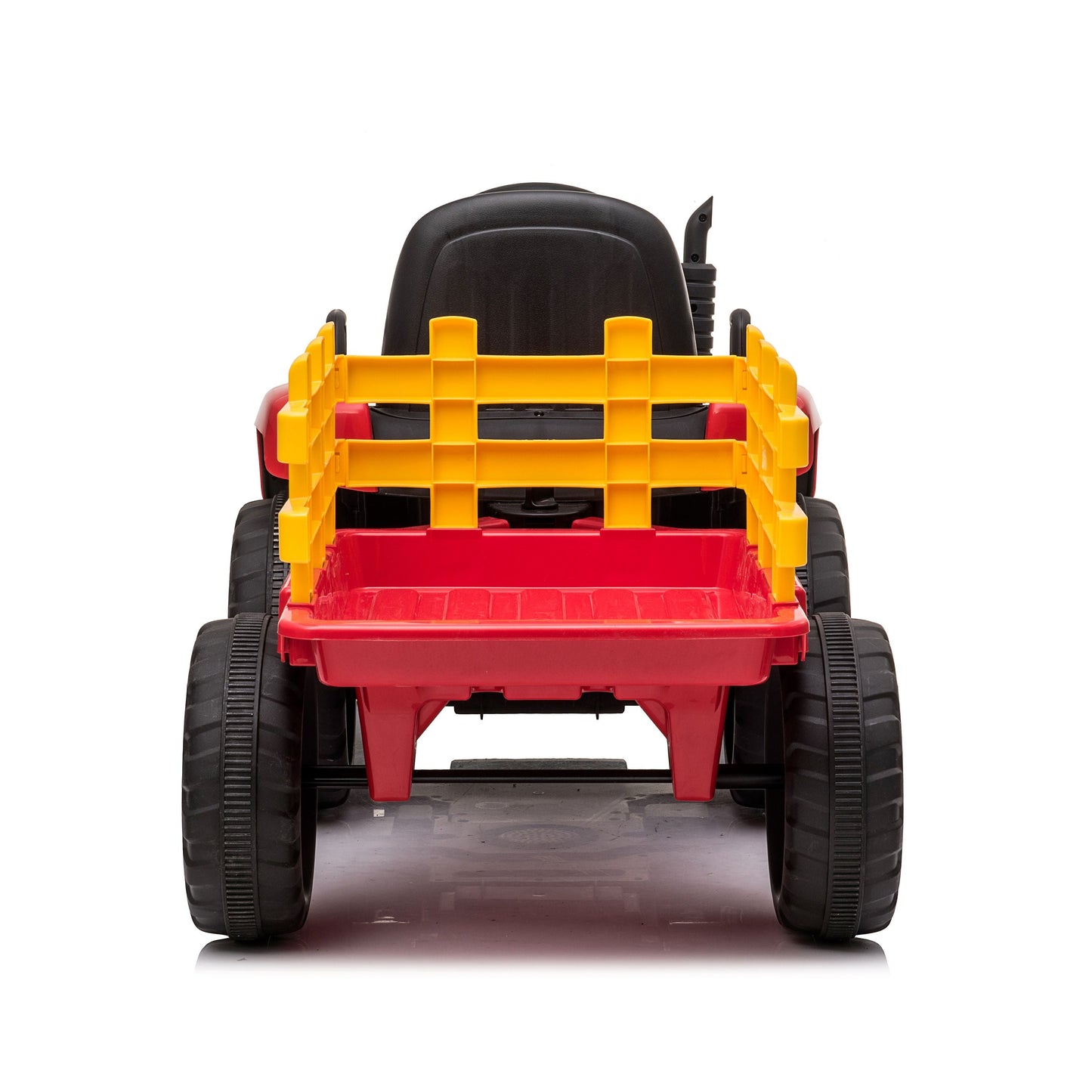 Trattore Elettrico per Bambini 12V con Rimorchio Rosso