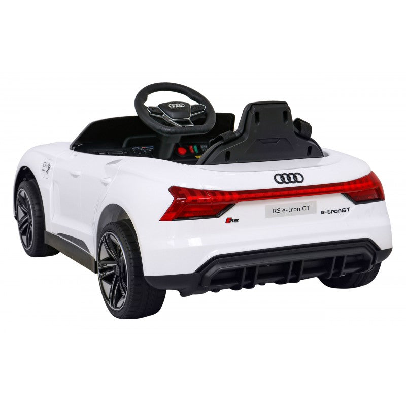 Auto Elettrica per Bambini Audi RS e-tron GT 12V con Telecomando Bianca