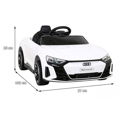 Auto Elettrica per Bambini Audi RS e-tron GT 12V con Telecomando Bianca