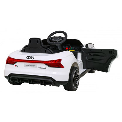 Auto Elettrica per Bambini Audi RS e-tron GT 12V con Telecomando Bianca