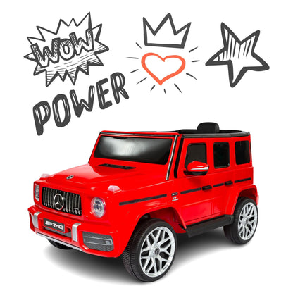Mercedes G63 AMG Elettrica per Bambini 12V Fuoristrada Rosso