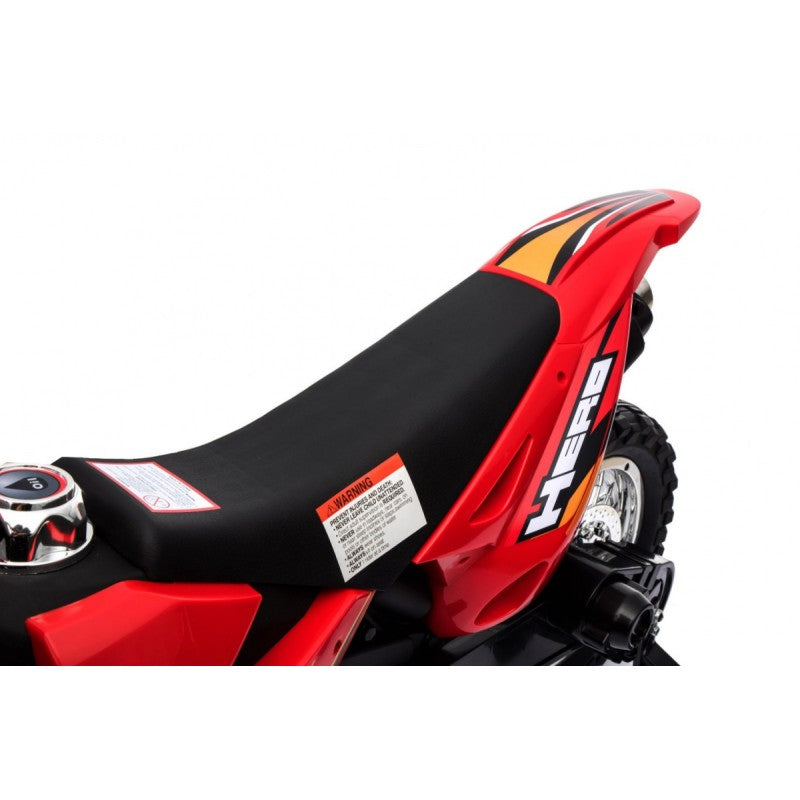 Moto Cross Elettrica per Bambini con Rotelle Rossa