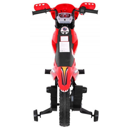 Moto Cross Elettrica per Bambini con Rotelle Rossa