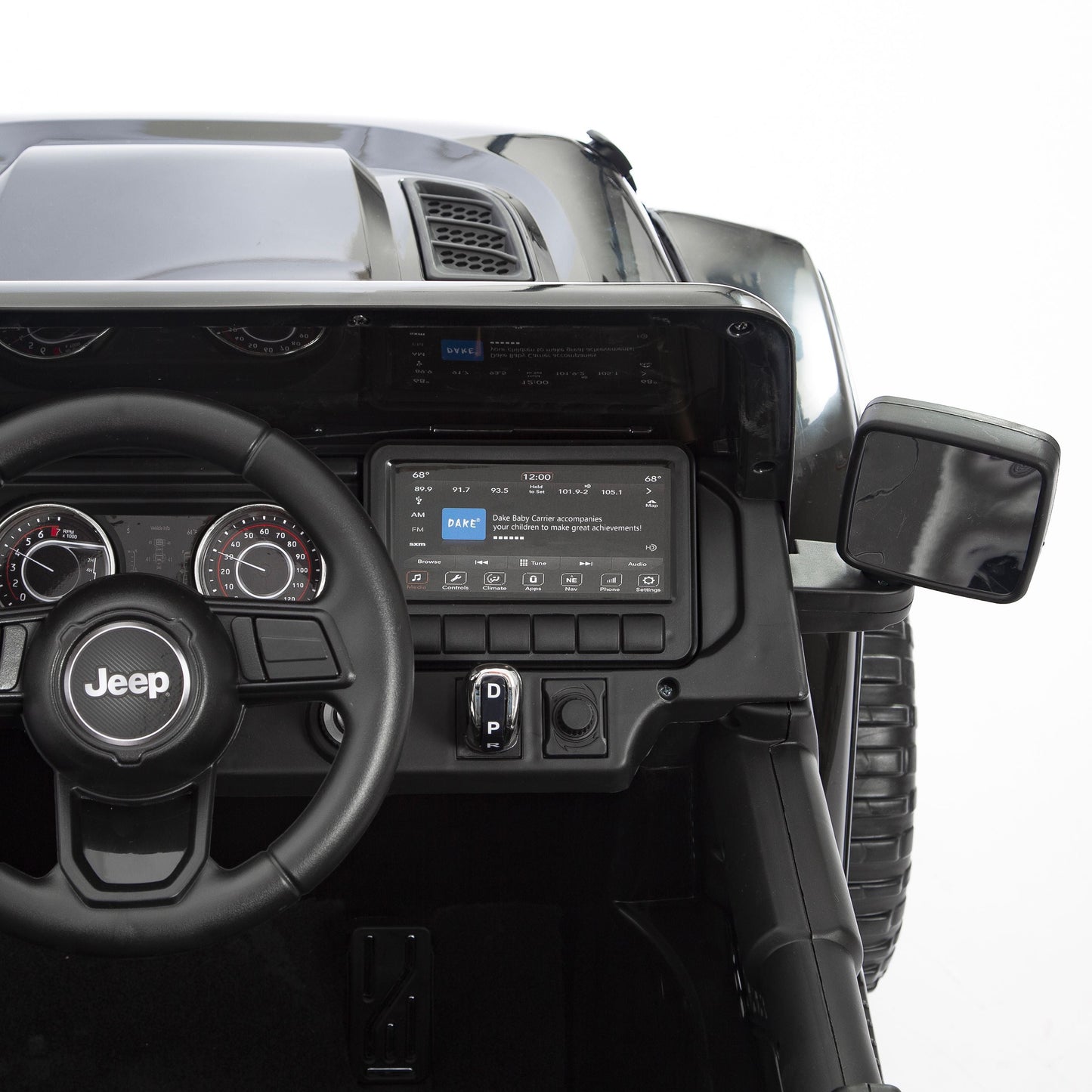 Jeep Wrangler Rubicon Elettrica per Bambini 12V 2 Posti Nero