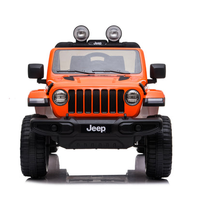 Jeep Wrangler Rubicon Elettrica per Bambini 12V 2 Posti Arancione