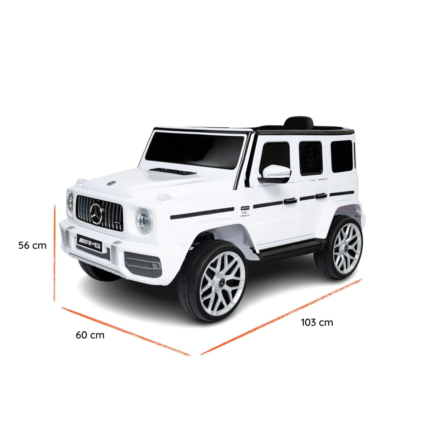 Mercedes G63 AMG Elettrica per Bambini 12V Fuoristrada Bianco