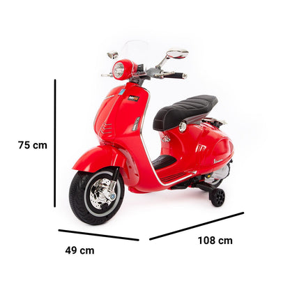 Vespa 946 Elettrica per Bambini 12V Rosso