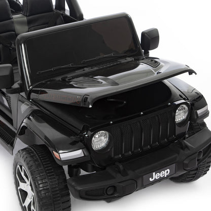 Jeep Wrangler Rubicon Elettrica per Bambini 12V 2 Posti Nero