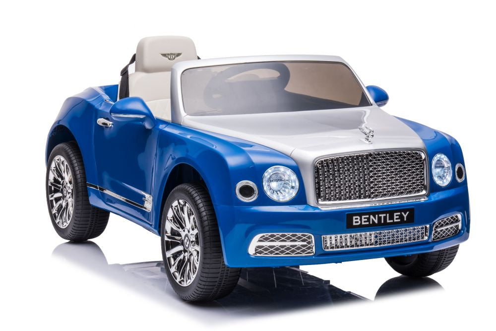 Auto Elettrica per Bambini Bentley Mulsanne 12V con Telecomando Blu