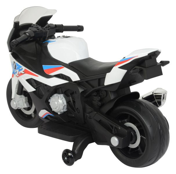 Moto Elettrica per Bambini BMW S1000RR con Rotelle Bianca