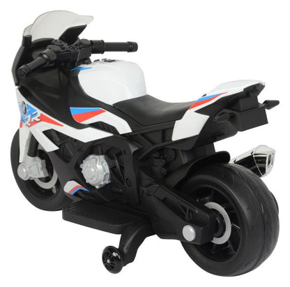 Moto Elettrica per Bambini BMW S1000RR con Rotelle Bianca
