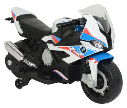 Moto Elettrica per Bambini BMW S1000RR con Rotelle Bianca