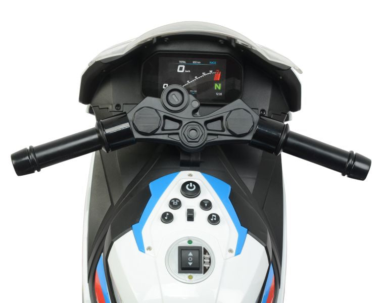 Moto Elettrica per Bambini BMW S1000RR con Rotelle Bianca