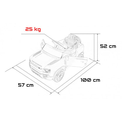 Auto Elettrica per Bambini Land Rover Defender 4x4 12V con Telecomando Nera