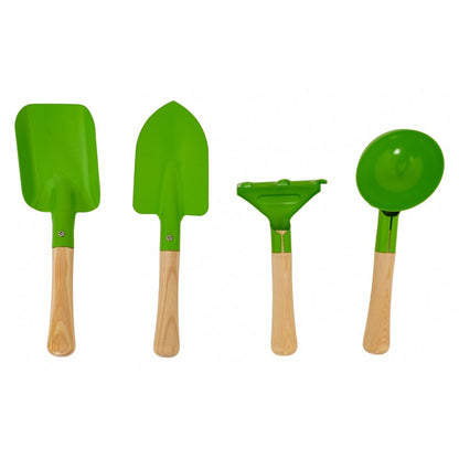 Set da Giardinaggio per Bambini con Carriola e Attrezzi Verde