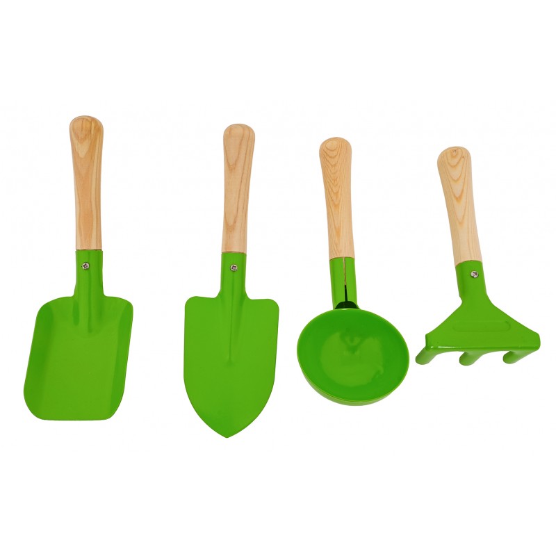 Set da Giardinaggio per Bambini con Carriola e Attrezzi Verde
