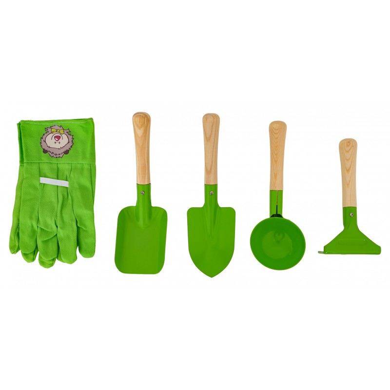 Set da Giardinaggio per Bambini con Carriola e Attrezzi Verde