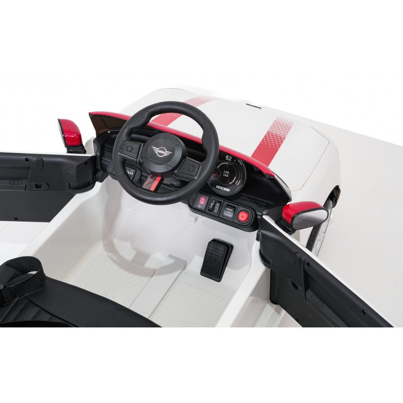 Auto Elettrica per Bambini Mini Cooper 12V con Telecomando Bianca