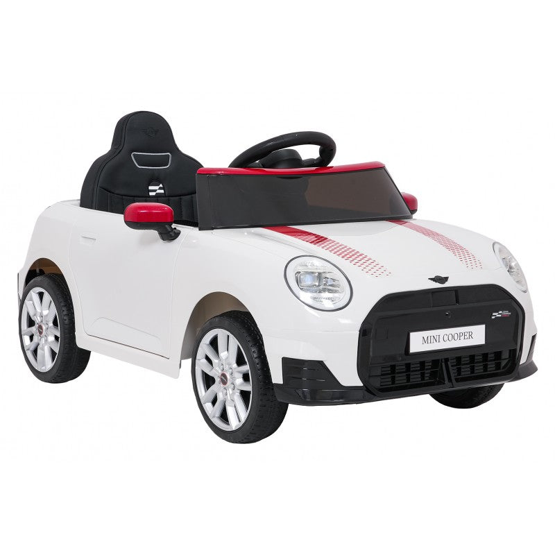 Auto Elettrica per Bambini Mini Cooper 12V con Telecomando Bianca
