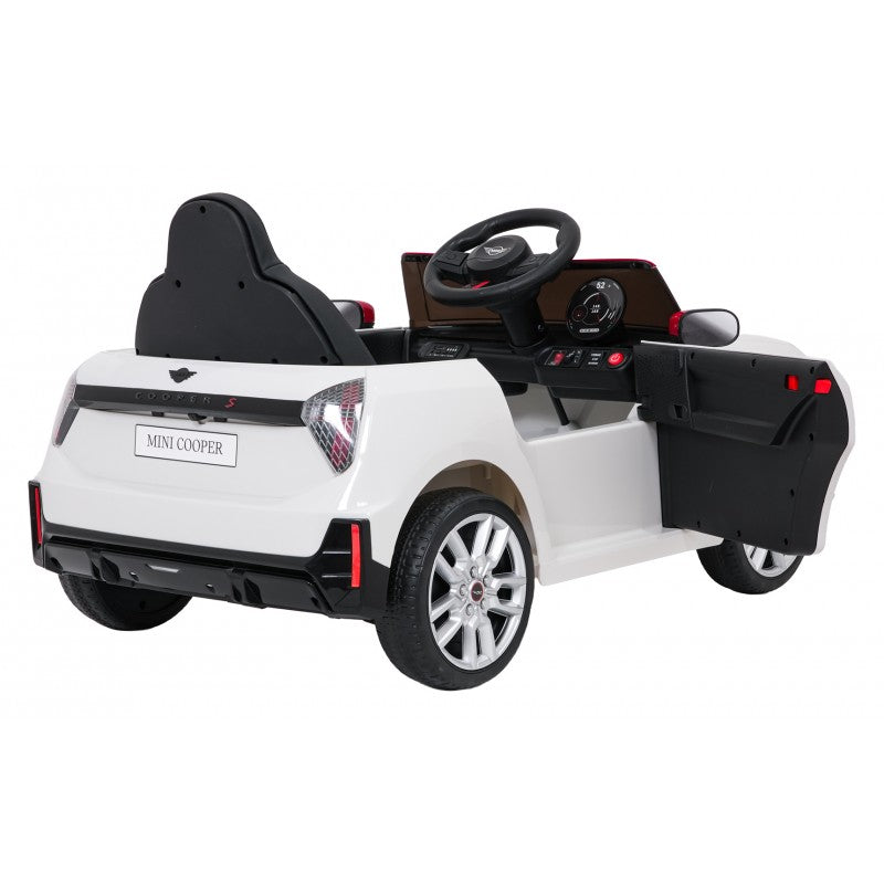 Auto Elettrica per Bambini Mini Cooper 12V con Telecomando Bianca