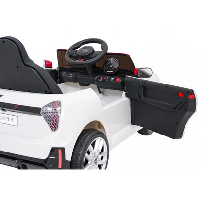 Auto Elettrica per Bambini Mini Cooper 12V con Telecomando Bianca