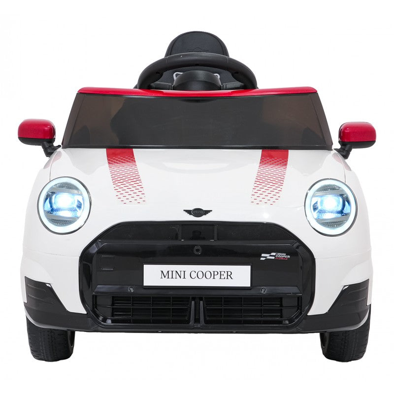 Auto Elettrica per Bambini Mini Cooper 12V con Telecomando Bianca