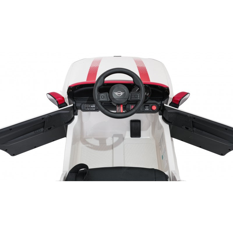 Auto Elettrica per Bambini Mini Cooper 12V con Telecomando Bianca
