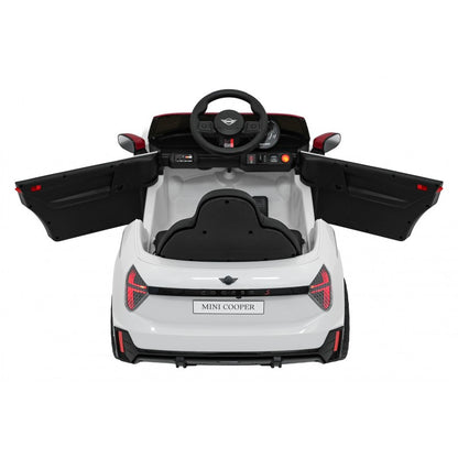Auto Elettrica per Bambini Mini Cooper 12V con Telecomando Bianca