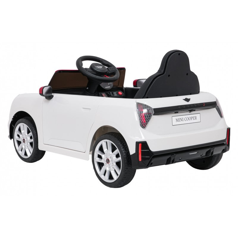 Auto Elettrica per Bambini Mini Cooper 12V con Telecomando Bianca