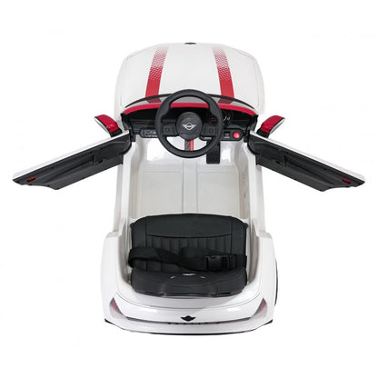 Auto Elettrica per Bambini Mini Cooper 12V con Telecomando Bianca